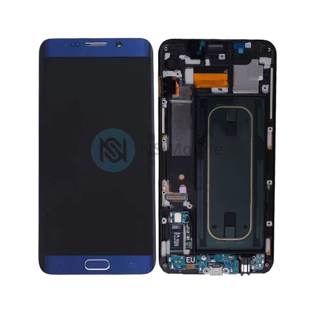 Ecran Complet Samsung S6 Edge+ ( SM-G928 ) Bleu Refurb avec chassis